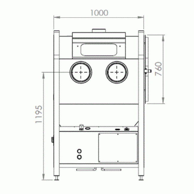 PF 1000 - Cabine de Sablage à Surpression